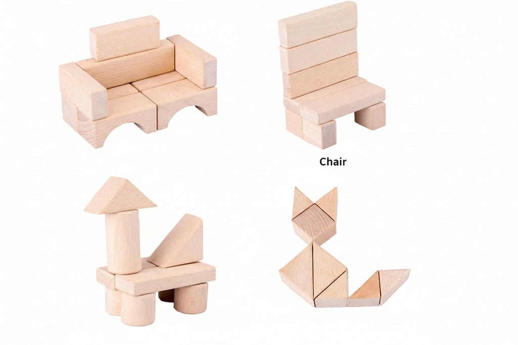 100 Beech Wood Blocks