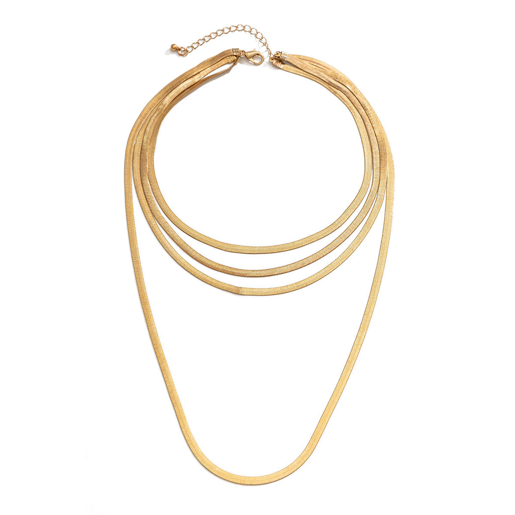 Flat snake bone Necklace