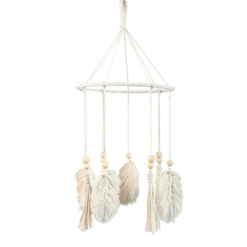 Woven Feather Tassel Mobile