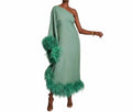 Feather Flare Sleeve Dress