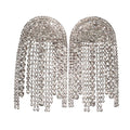 Rhinestone Tassel Drop Earrings
