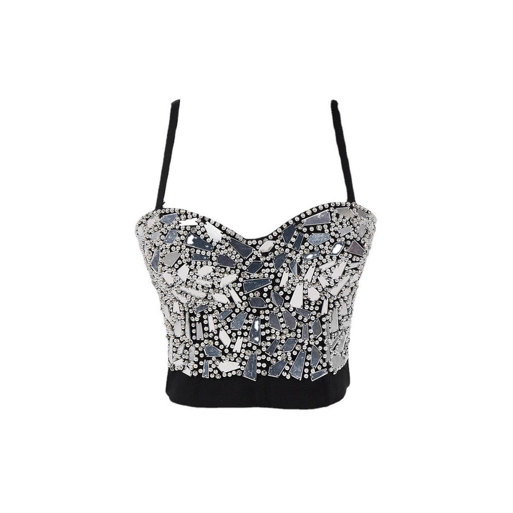 Strapless Camisole Gold Sequin
