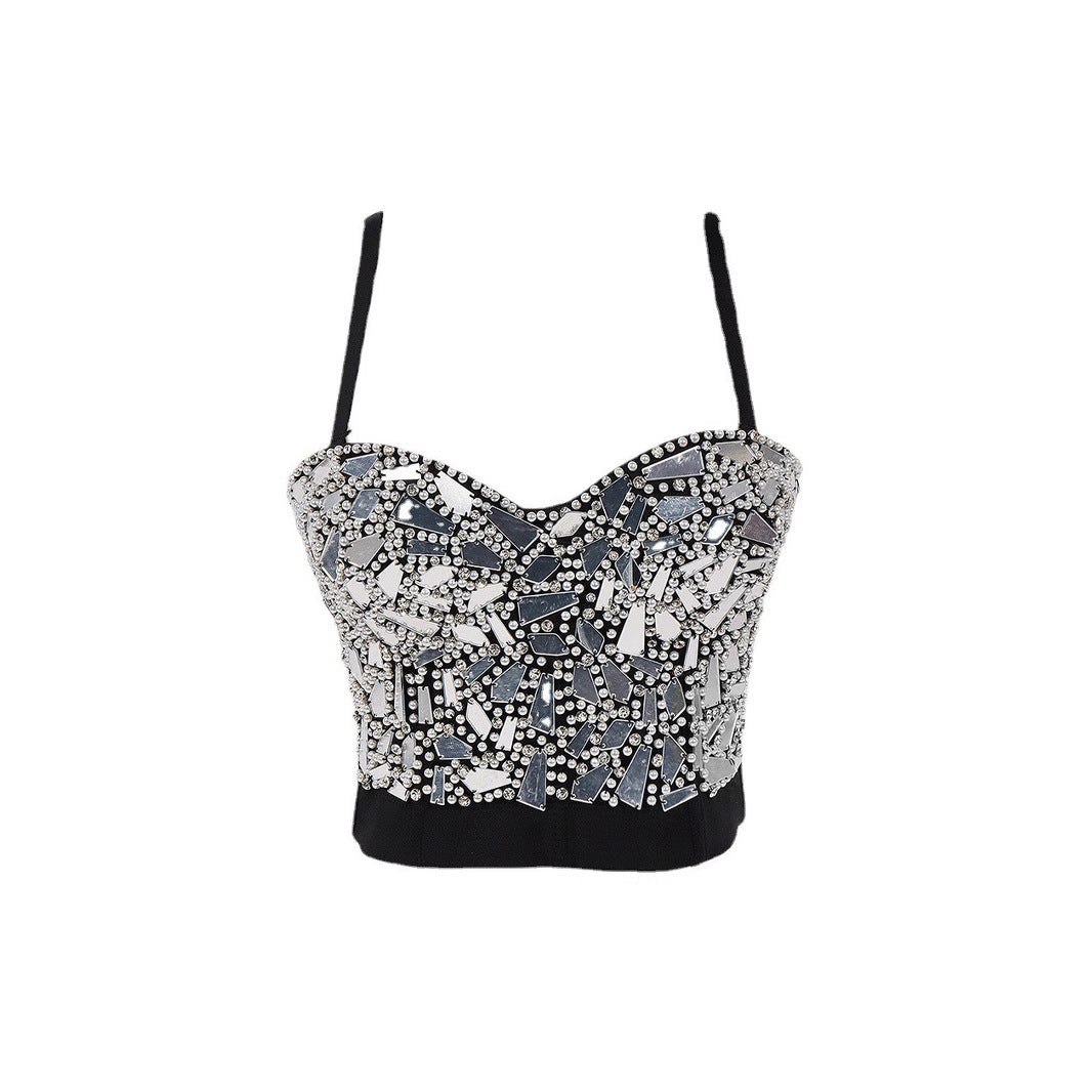 Strapless Camisole Gold Sequin