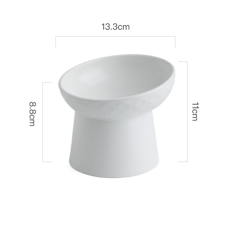 Oblique Mouth Cat Bowl
