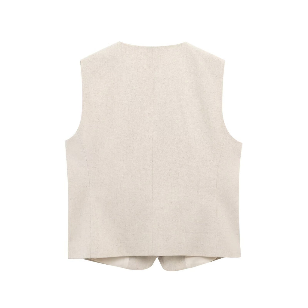 Linen Blend Waistcoat
