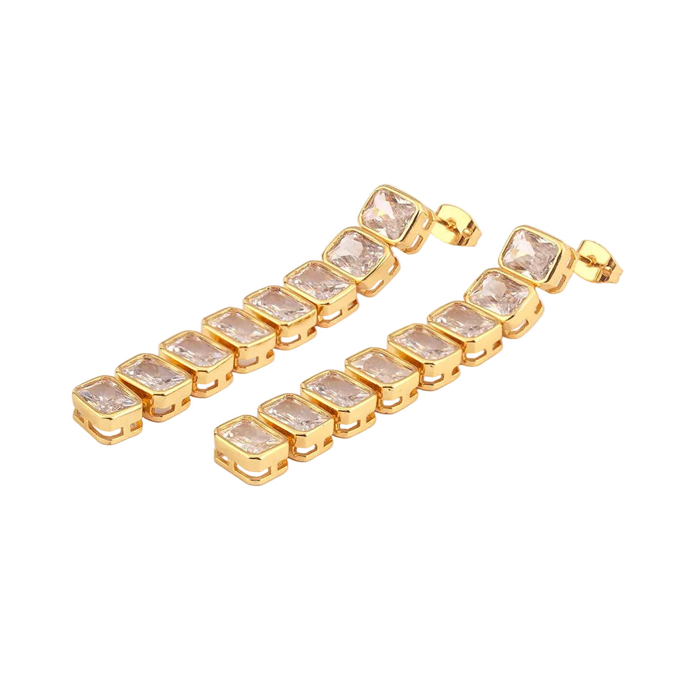 Rectangular Drop Earrings