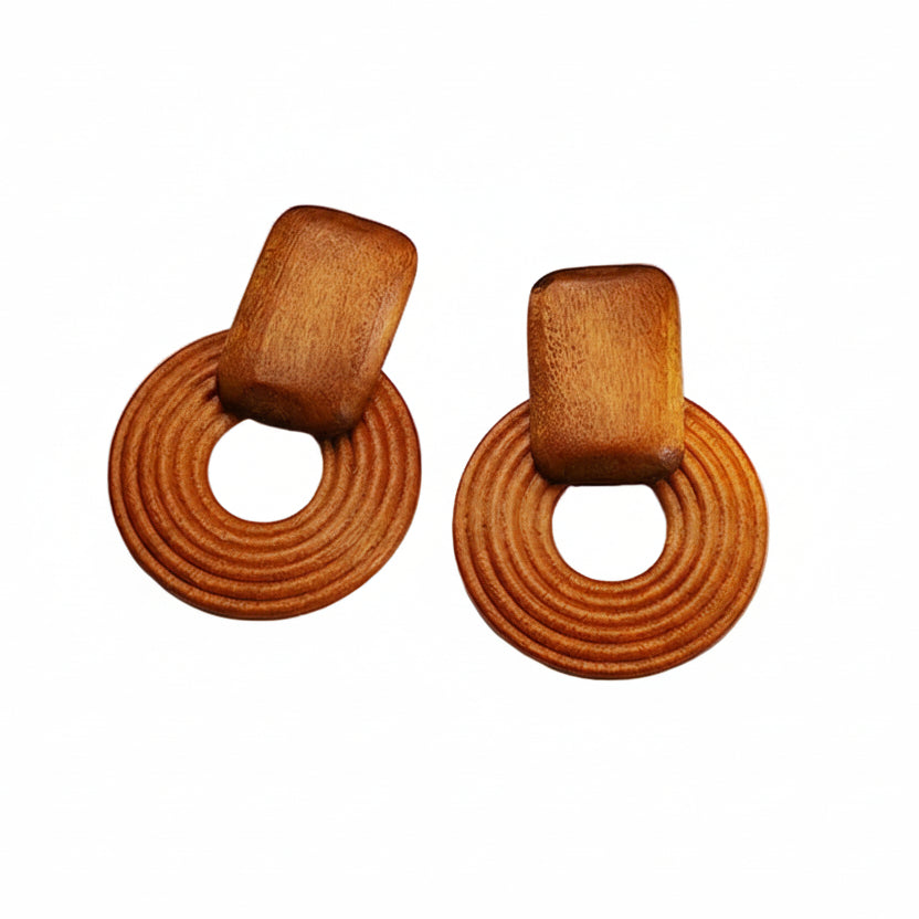 Bohemian Geometric Round Earrings