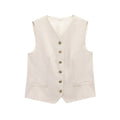 Linen Blend Waistcoat