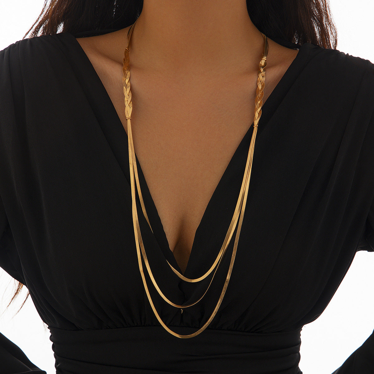 Flat snake bone Necklace