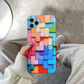 Colourful Block Phone Case For iPhone