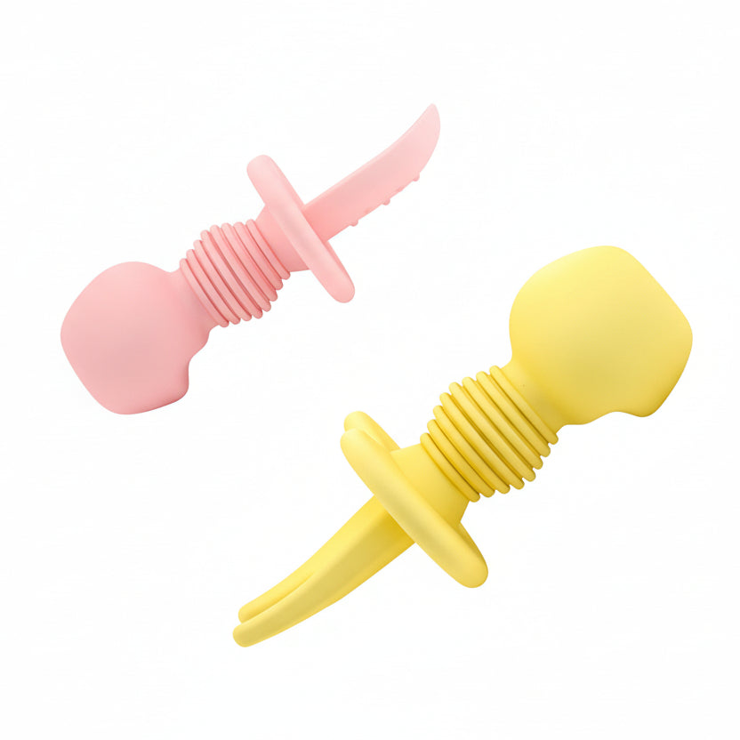 Baby silicone food fork and spoon