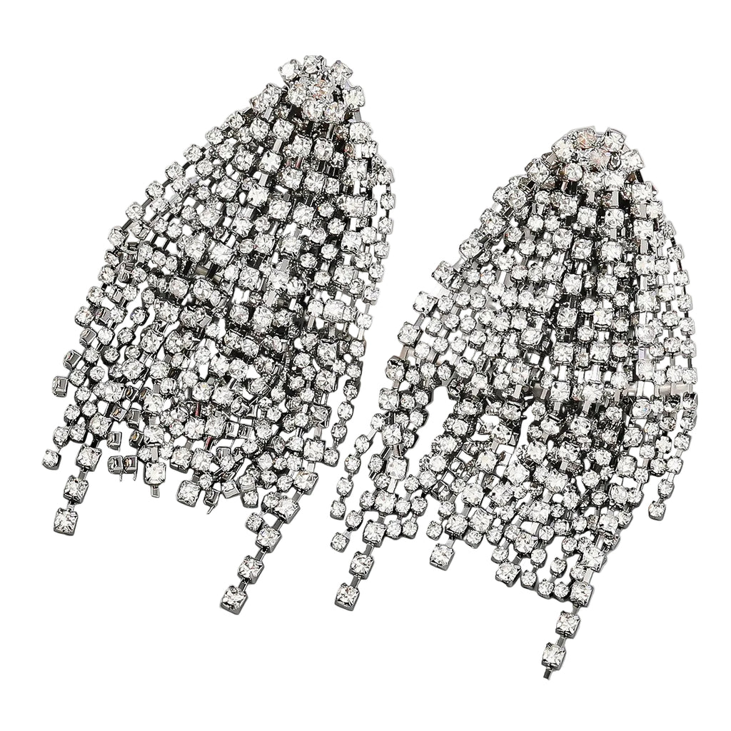 Rhinestone Tassel Earrings