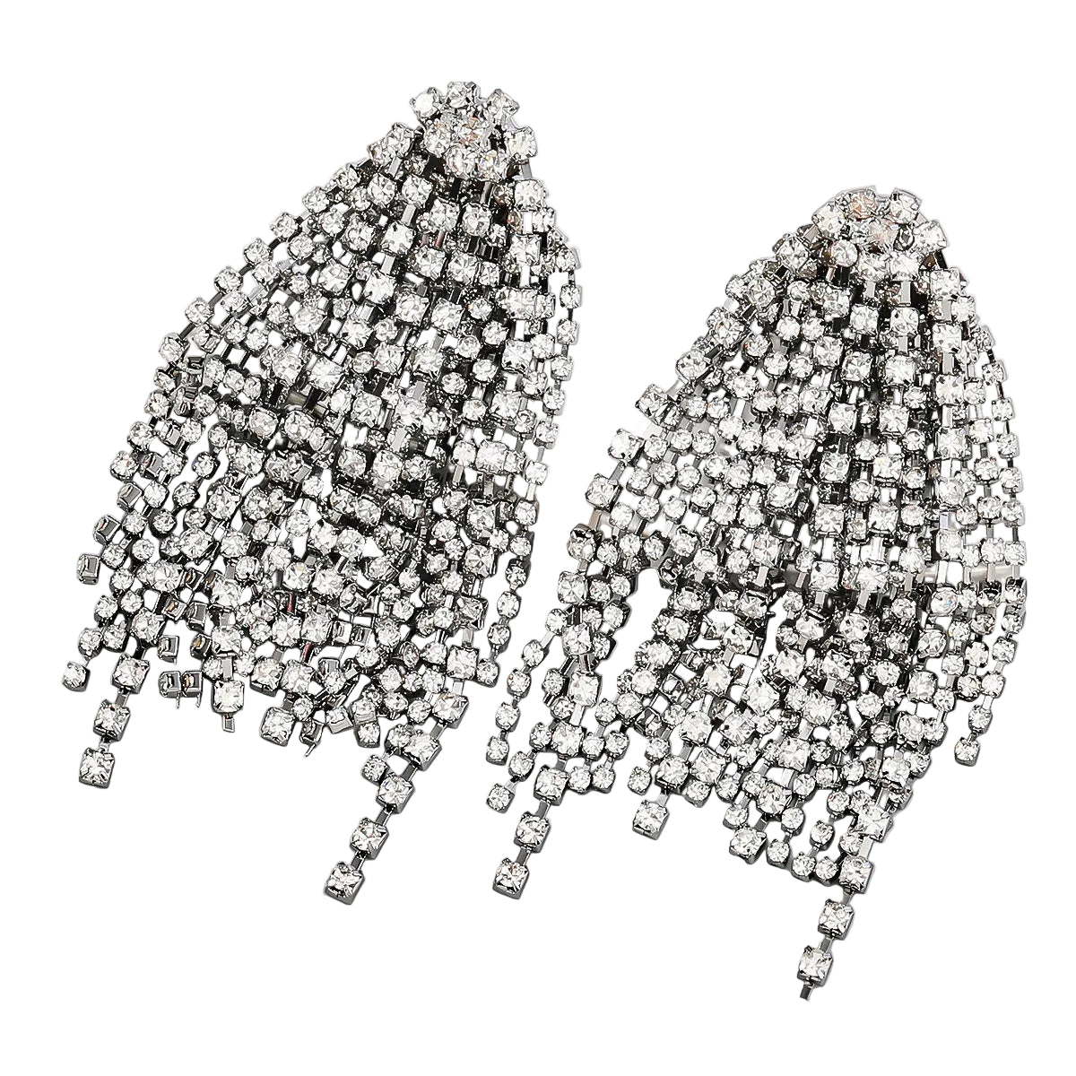 Rhinestone Tassel Earrings