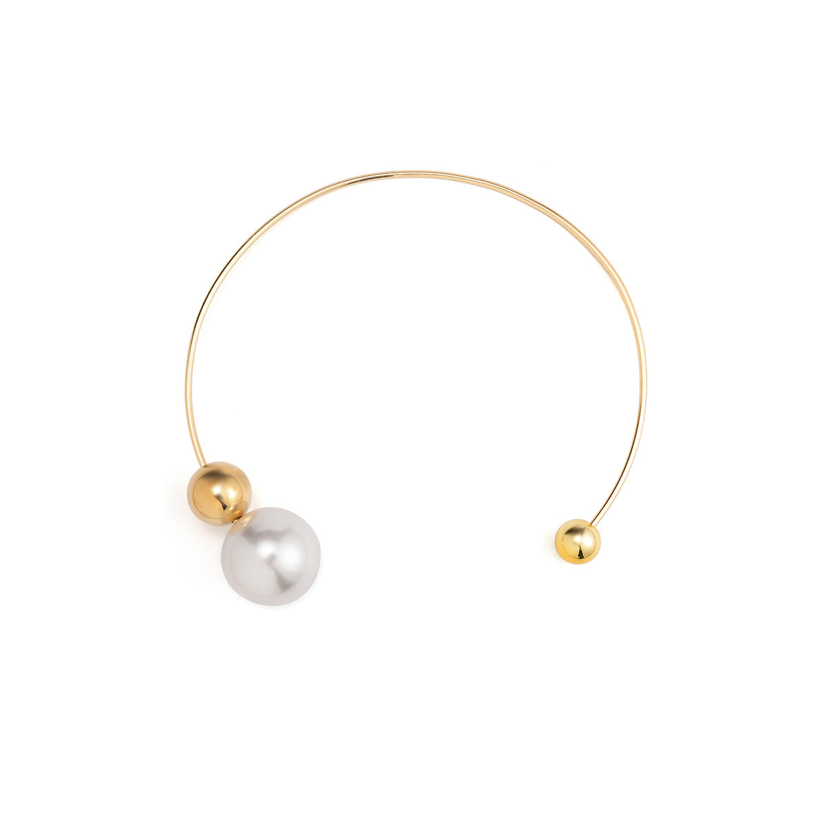 Simple Asymmetrical Pearl Collar