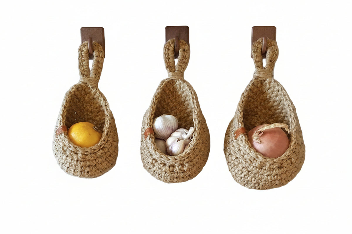 Handmade Woven Wall Hanging Storage Basket