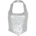 Backless Sequin Vest