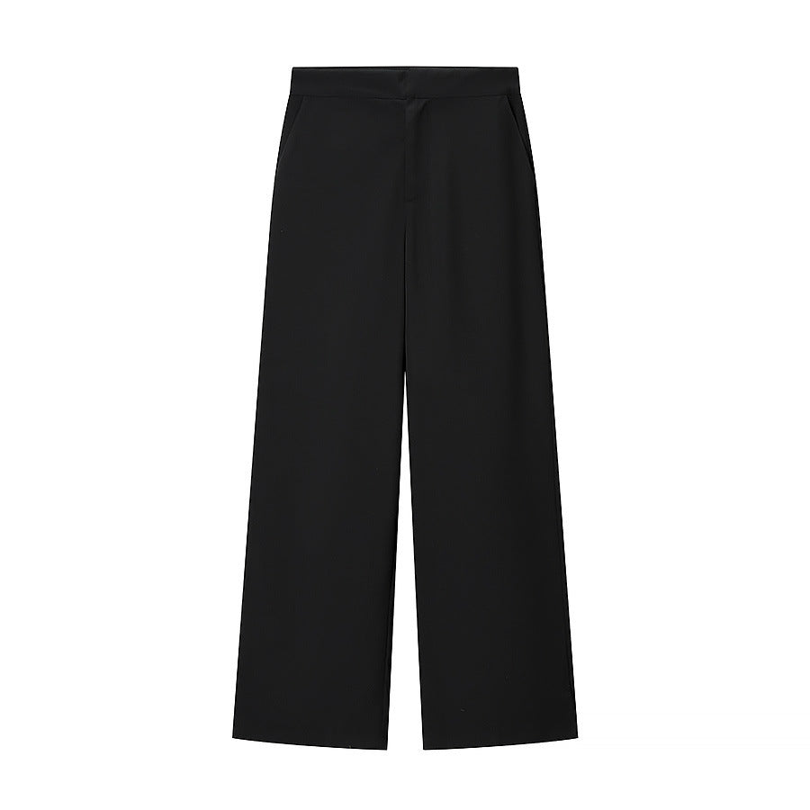 Feather cuff Blaser and High Waisted Pants Set