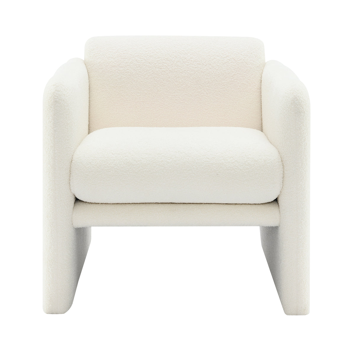 Armchair with wavy armrests