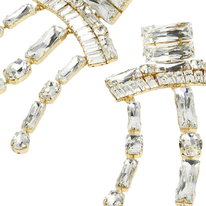 Geometric Rhinestone Oversized Earrings