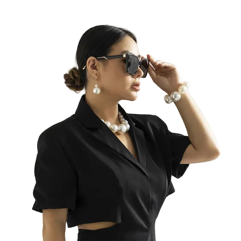 Pearl Necklace and Earrings