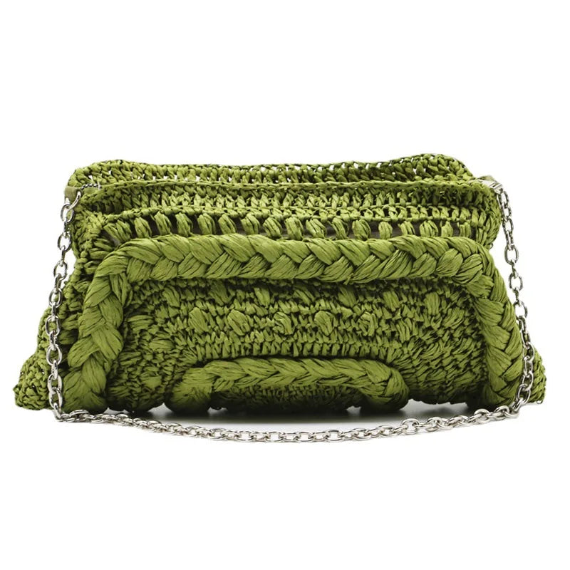 Woven Straw Beach Bag Handmade