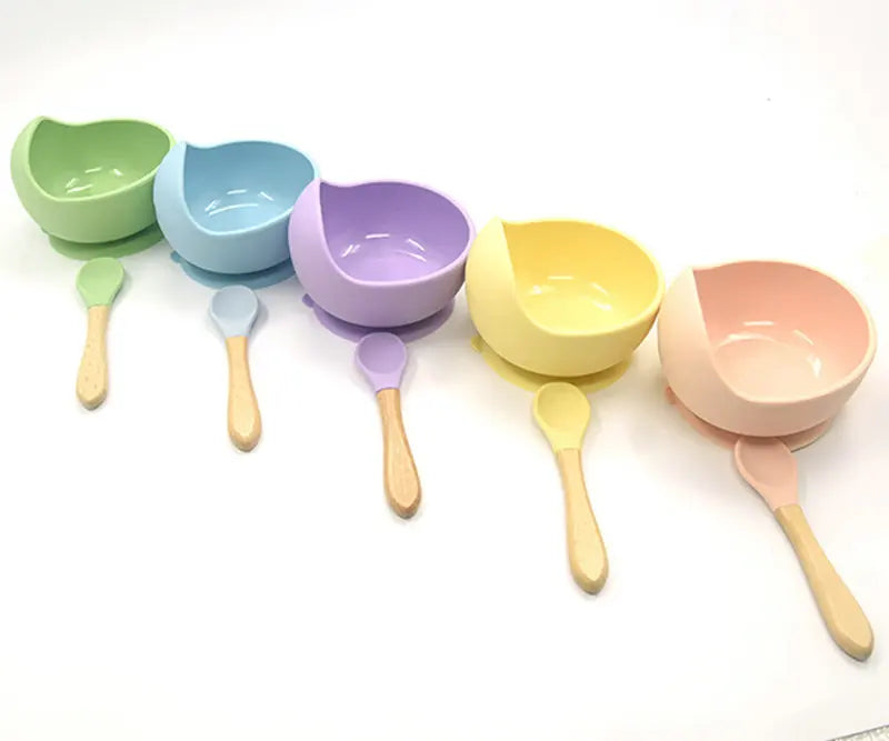 Baby Silicone Bowl Spoon Set