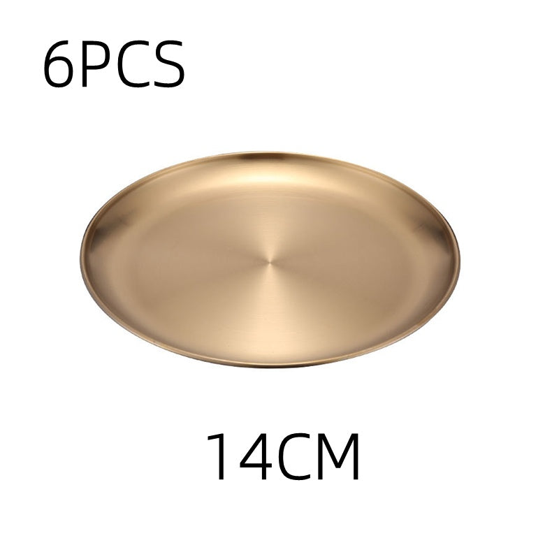 Gold Round Tray