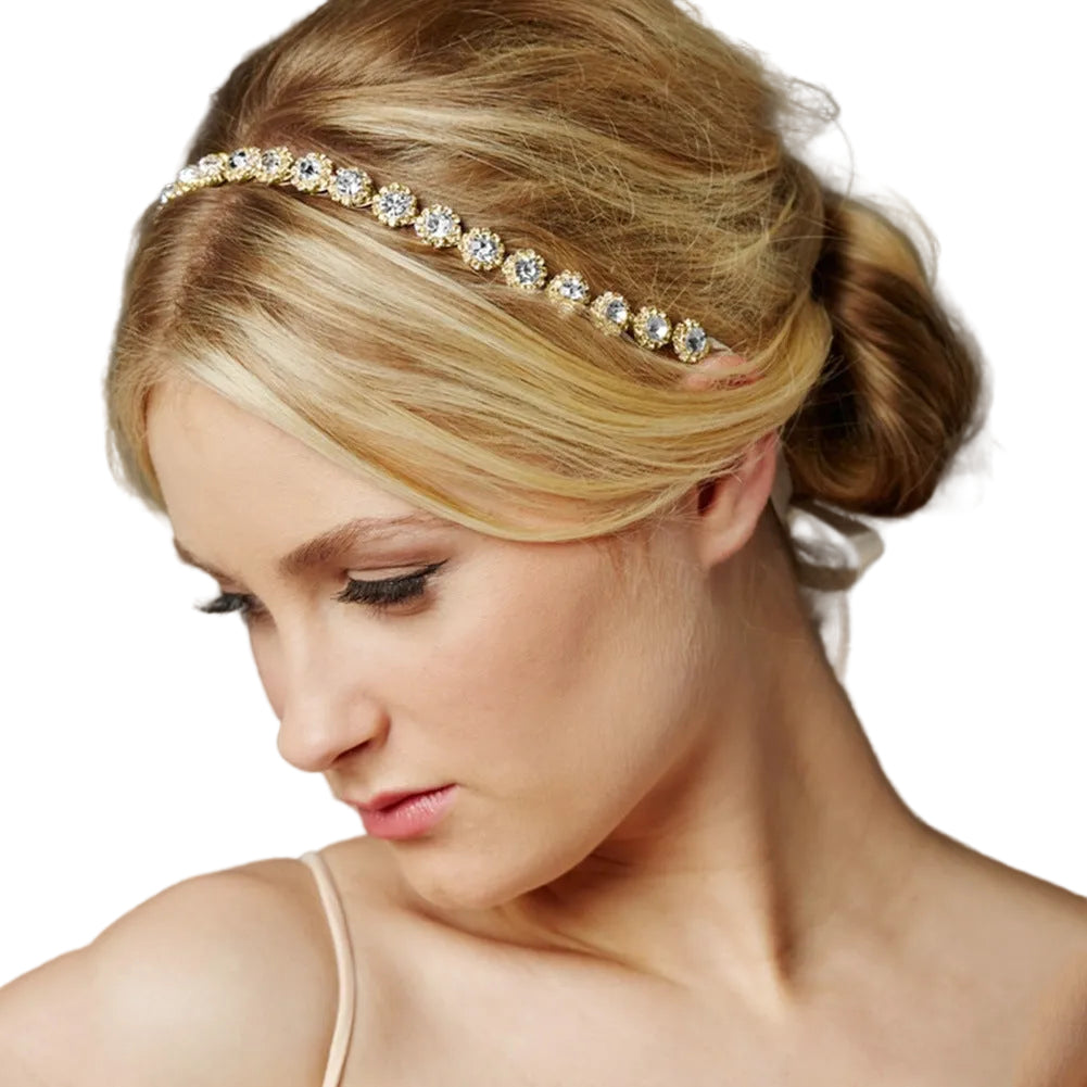 Rhinestone Sunflower Hair Band