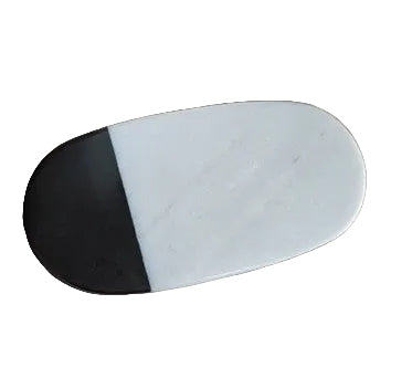 Marble oval plate ornament snack plate
