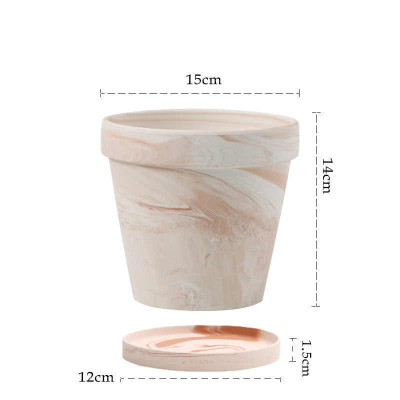 Gradient Macchiato Red And White Pottery