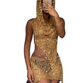 Hooded Hip Skirt Outfit