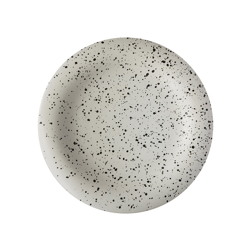 Splash Ink Disc Oval Plate Coffee Breakfast