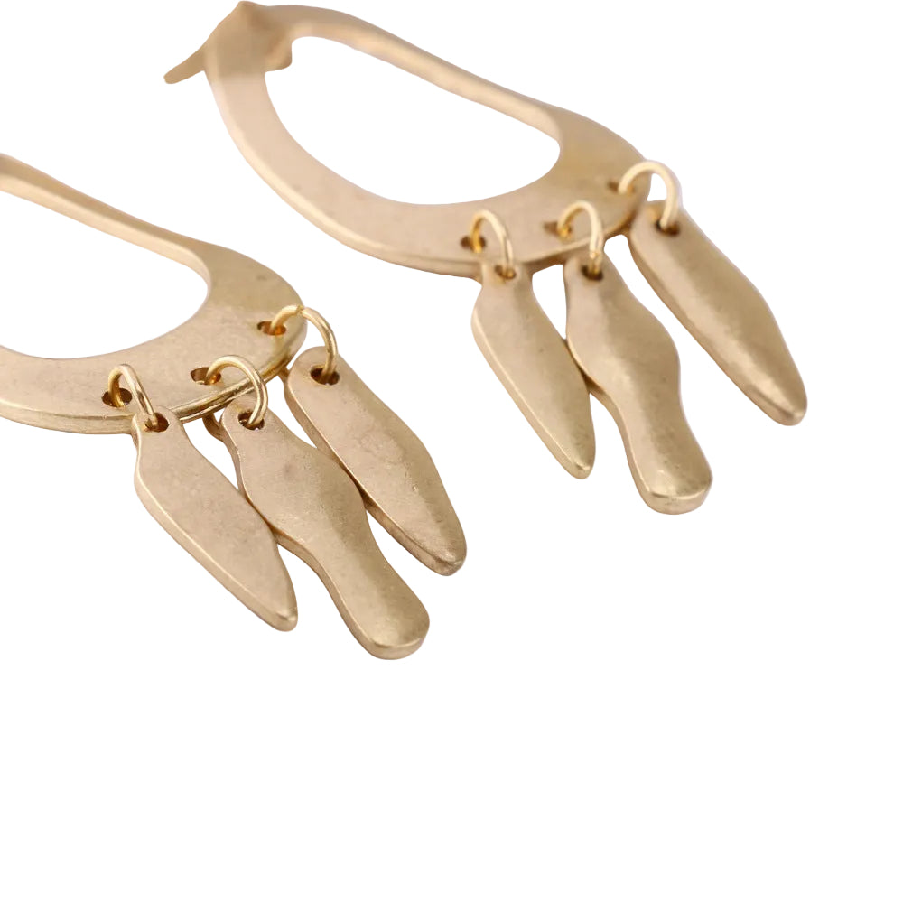 Gold Abstract Earrings