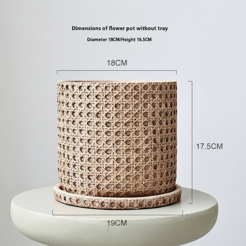 Woven Bamboo Plant Pot