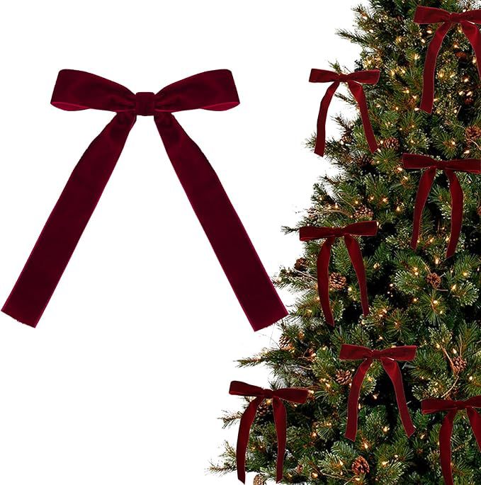 Velvet Christmas Tree Bows