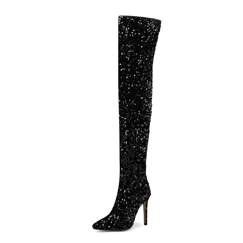 Sequin Over-the-knee Boots
