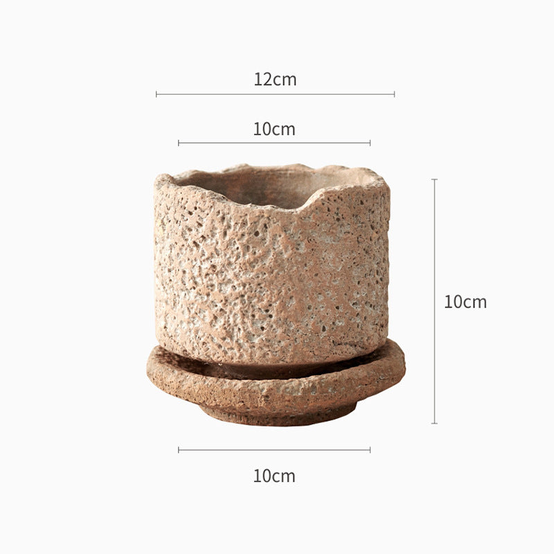 Burning Ceramic Flowerpot