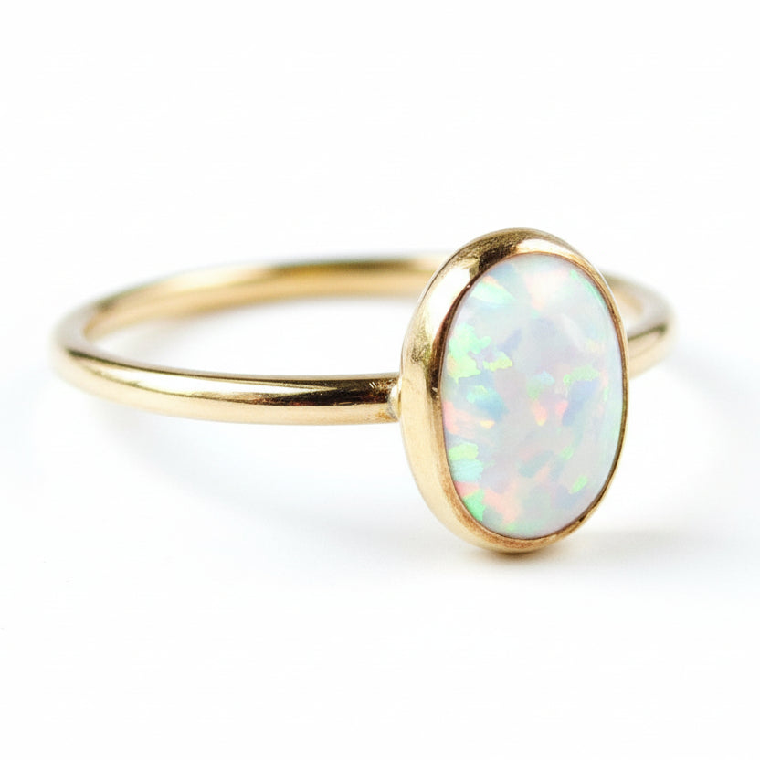 Gold Opal Ring For Women