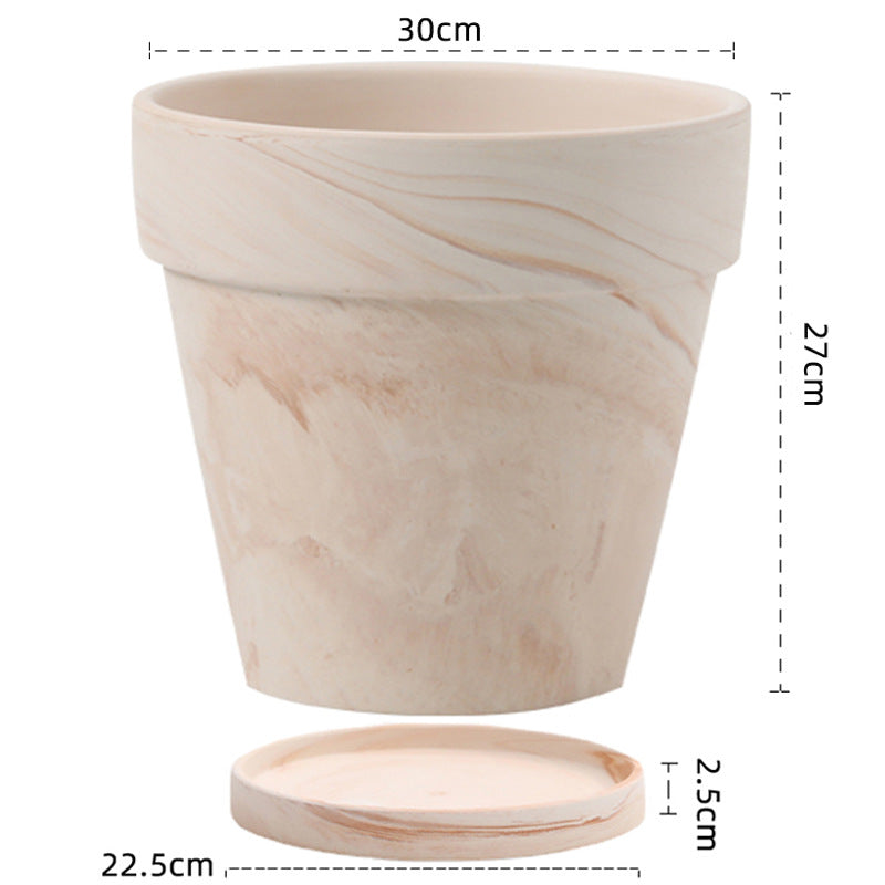 Gradient Macchiato Red And White Pottery