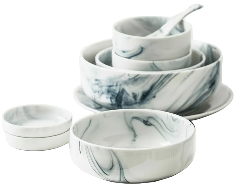 Marble tableware and dish set