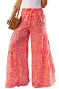 Floral Print Wide Leg Pants