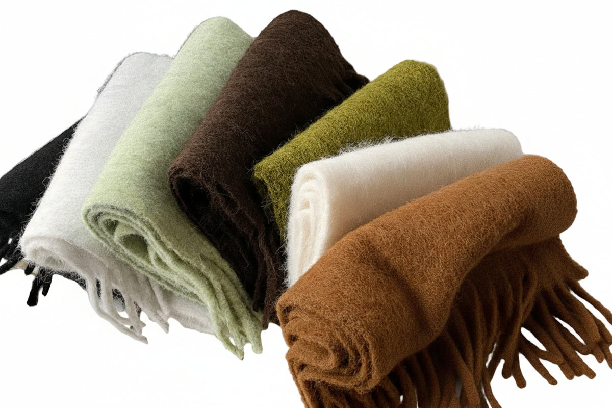 Merino Wool Brushed Warm Scarf