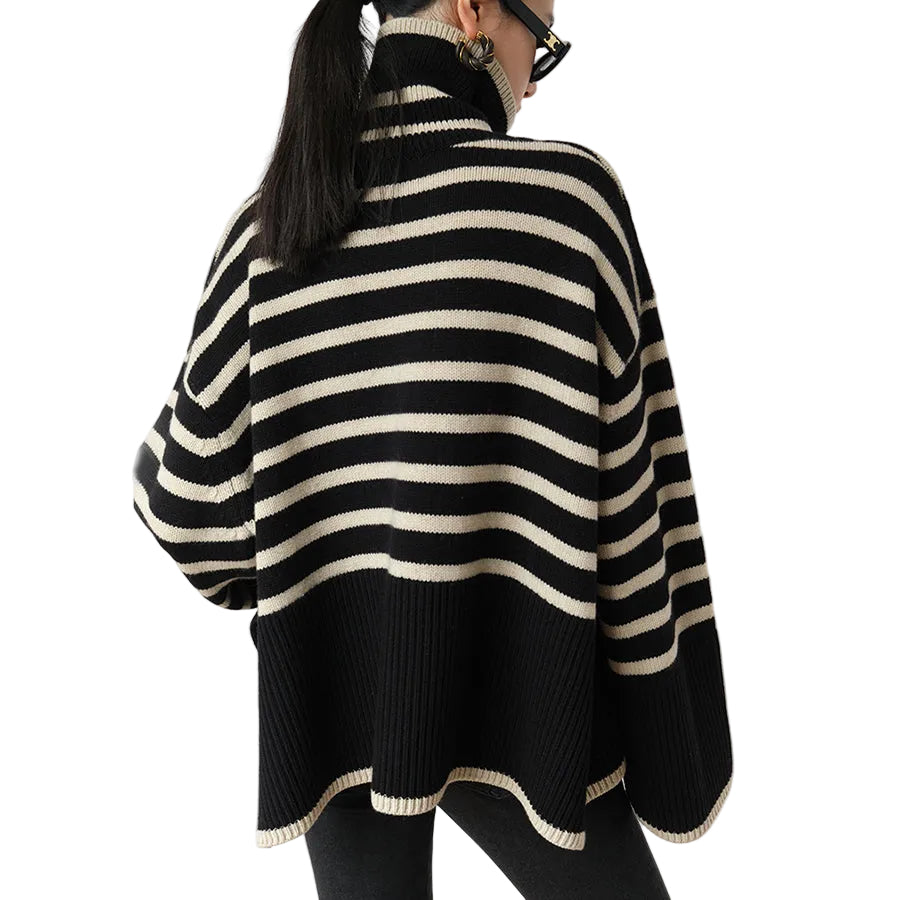 Striped Turtleneck Sweater