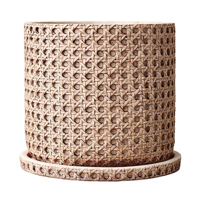 Woven Bamboo Plant Pot