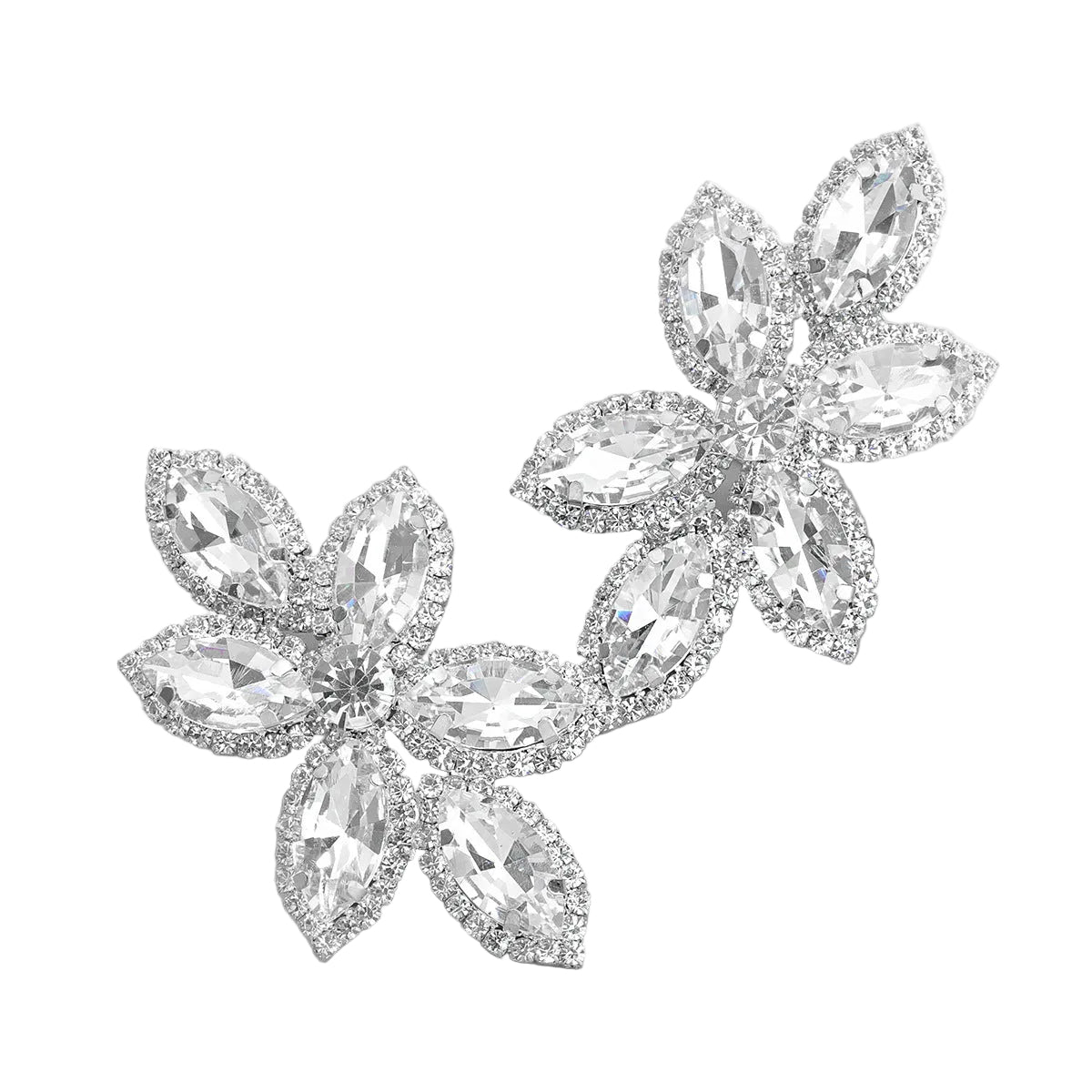 Statement Flower Crystal Earrings