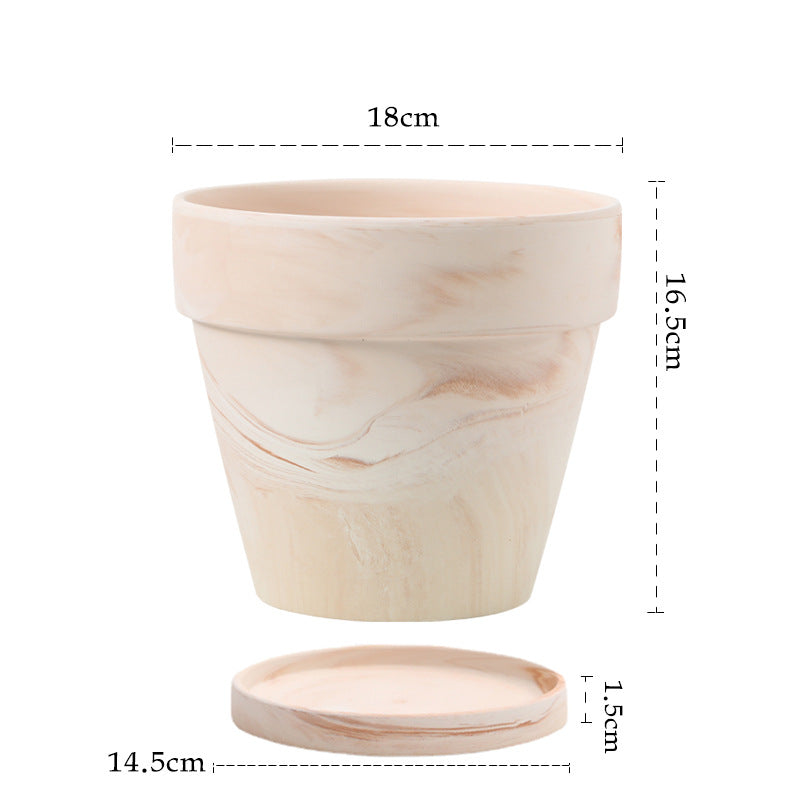 Gradient Macchiato Red And White Pottery