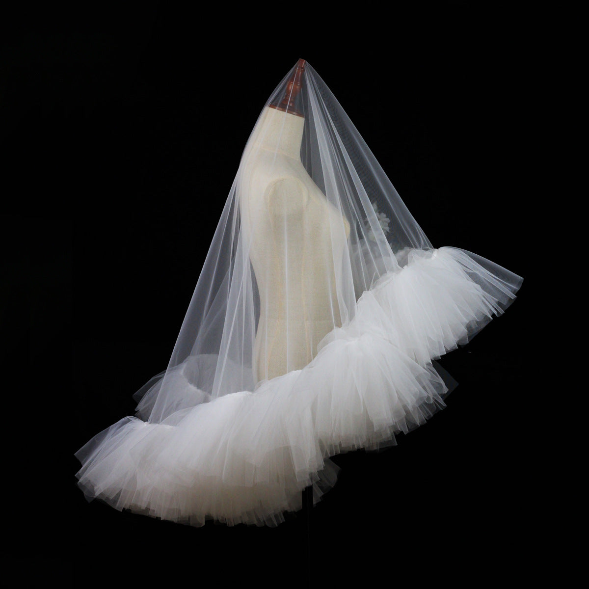 Bridal Veil White Double Layer Veil