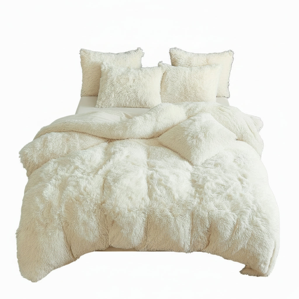 4PCs Plush Duvet Cover Set