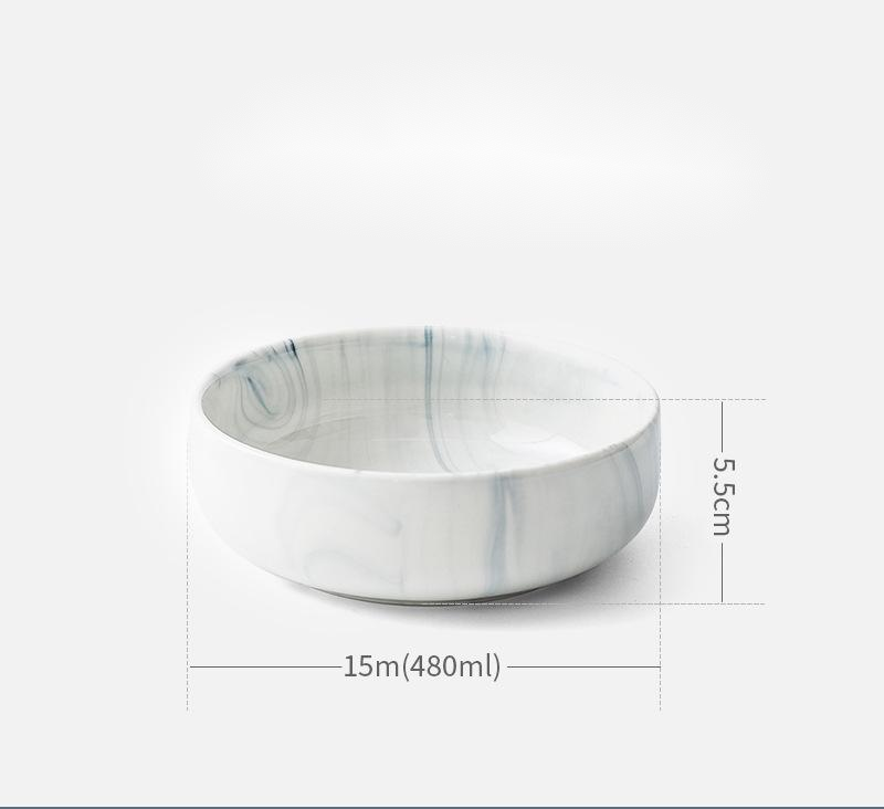 Marble tableware and dish set
