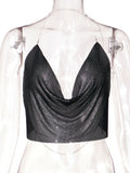 Metallic Chainmail Handkerchief Top